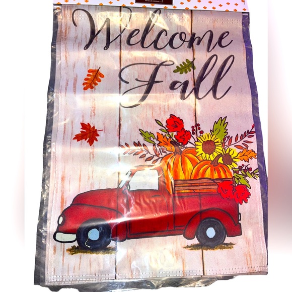 New welcome, fall garden flag flag - Picture 1 of 1